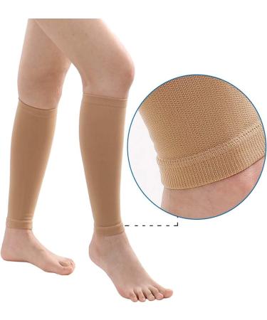 Compression Socks for Men & Women - Open Toe Calf Cuff Support for Varicose Veins & Edema - Two-Stage Elastic - Ideal for Swollen Ankles & Wound Feet - Black M - Buy Online on GoSupps.com