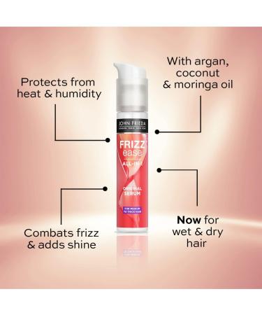 Frizz Ease Original Serum 50ml - Hydrating Anti-Frizz Serum for Medium to Thick Hair - Buy Online on GoSupps.com