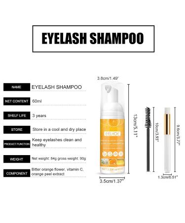 TWUYHCU Eyelash Extension Cleanser 60ml + Brush - Professional Grade Lash Wash for Extensions - Paraben & Sulfate Free - Buy Online on GoSupps.com