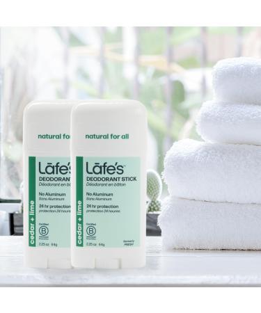 Lafe's Natural Deodorant | Aluminum-Free Paraben-Free 24-Hour Protection | Cedar & Lime | 2-Pack | Eco-Friendly Deodorant for Men & Women - Buy Online on GoSupps.com