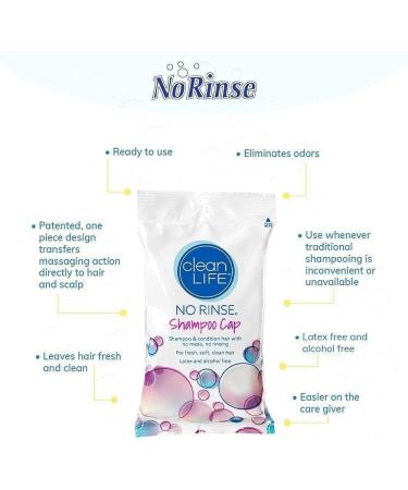 No-Rinse Shampoo Cap by Cleanlife Products (Pack of 5) | Rinse-Free, Microwaveable, Latex-Free | Cleanse and Condition Hair without Water - Buy Online on GoSupps.com
