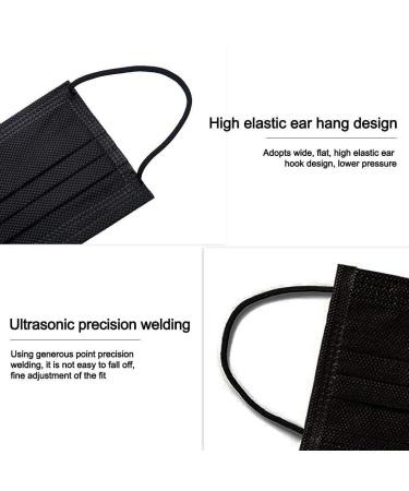 1ABOVE Disposable 3 Ply Breathable Face Mask (50Pcs Black) - Dustproof & Comfortable - Buy Online on GoSupps.com