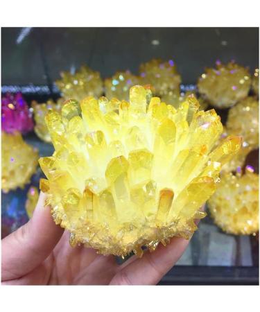 Very Beautiful Angel Titanium Quartz Stunning Rainbow Specimen Minerals Reiki Full of Texture - Buy Online on GoSupps.com