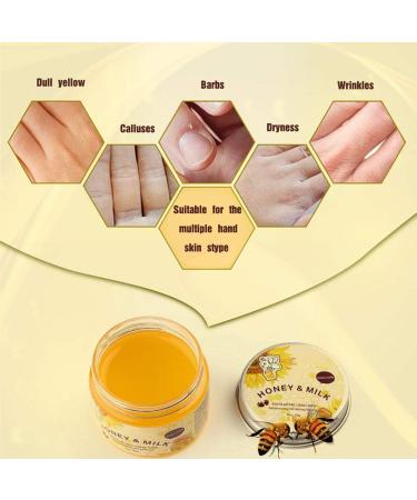 Wax Hand Mask 120g Milk Honey for Dry Cracked Hands - Hand Care & Repair for Rough Skin - Women and Men - Buy Online on GoSupps.com