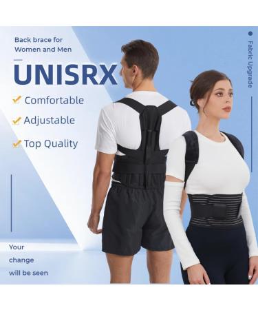 Upgraded Adjustable Back Brace Posture Corrector for Men & Women - Relieve Waist Back & Shoulder Pain Improve Posture (Size L - Buy Online on GoSupps.com