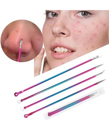 Blackhead Comedone Acne Pimple Blackhead Remover Tool Spoon for Face Skin Care Tool Needles Facial Pore Cleaner (B) - Buy Online on GoSupps.com