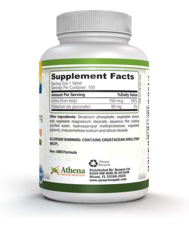 Potassium 99mg with Iodine 150mcg Supplement - Essential Mineral Blend for Overall Health - Buy Online on GoSupps.com