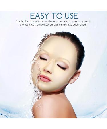 Sewroro Lot de 3 Masques en Silicone R utilisables Facial Tailles Universelles Couleurs Blanc Or et Rose Masques Hydratants pour Soins du Visage Domicile Salon Protection - Buy Online on GoSupps.com