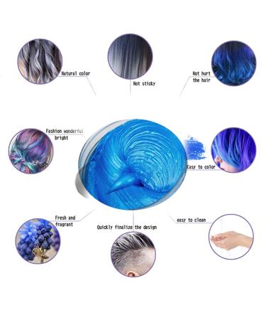 Buy Blue Hair Color Wax - Natural Matte Finish for Party Cosplay & Halloween | International Shipping Available - Buy Online on GoSupps.com