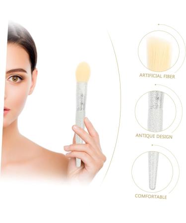 1 Set Makeup Brush Women Makeup Supplies Cosmetic Cosmetics Brush Face Beauty Tools Makeup Tool Long Handle Miss Loose Powder White Make up Artificial Fiber - Buy Online on GoSupps.com