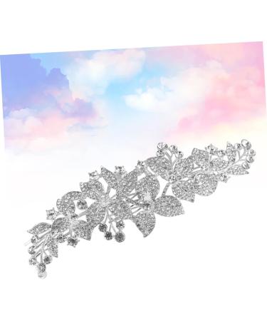 Ipetboom Tiara Prom Hair Comb Pearl Hair Barrettes Rhinestone Hair Clip Hair Accessories for Prom Photography Props Fashion Headwear Wedding Headdress Headgear Bride Hair up The Flowers - Buy Online on GoSupps.com