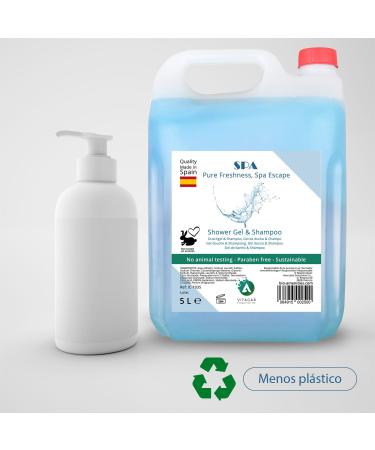 Intercabo Soluciones SL 2in1 Shower Gel & Shampoo SPA Set of 2 x 5L Moisturizing formula with fresh scent Mild cleansing for skin and hair Large format for longterm daily use - Buy Online on GoSupps.com