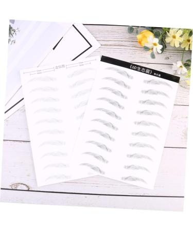 Gogogmee 2 Pairs 4d Imitation Eyebrow Makeup Brow Sticker Simulation Eyebrow Disposable 3d Makeup Tools - Buy Online on GoSupps.com