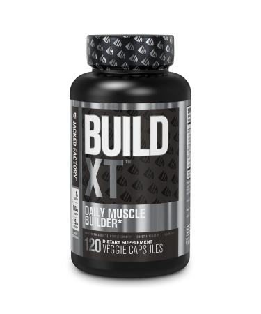 Build-XT Muscle Builder - Daily Muscle Building Supplement for Muscle Growth and Strength | Featuring Powerful Ingredients Peak02 & elevATP - 120 Veggie Pills 120 Count (Pack of 1)
