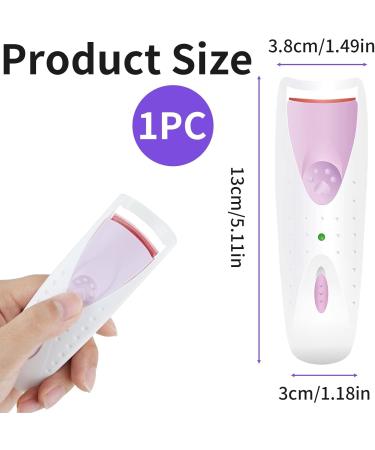 Electric Heated Eyelash Curler Eye Lash Curlers with Silicone Heating Pads Quick Heat Up Lash Curler Portable & Safe Design Perfect for Daily Use Travel Friendly Eye Makeup Tool (Purple) - Buy Online on GoSupps.com