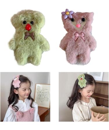 hgnxa Cartoon Animal Hair Clips Soft Hair Clips Cute Hairgrip Hair Barrettes Plush n Slip Hair Clamps Barrettes Big pink star - Buy Online on GoSupps.com