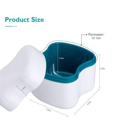 Denture Cleaning Case with Strainer Basket - LVCHEN Soaking Cup for Complete Care and Travel, Denture Storage Container for False Teeth and Clear Braces - Buy Online on GoSupps.com