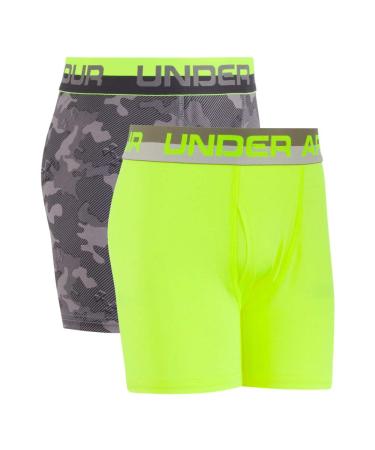 Under Armour UA Original Series Camo Boxerjock 2-Pack XL Graphite/ High-vis Yellow