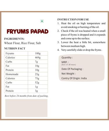 Pack of 200 heart and bat-shaped fries for papad ready to fry with cat 800g (200 x 4) - Buy Online on GoSupps.com