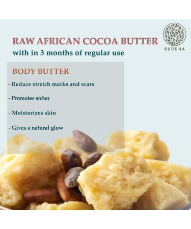 Buddha Natural African Cocoa Butter Unrefined 100% Pure Raw 100 Grams (100 G (Pack Of 1)) - Buy Online on GoSupps.com