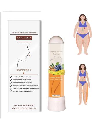 Aromatherapy Nasal Inhaler for Weight Loss & Body Shaping Lymphatic Detoxification Elimination of Edema Nasal Inhaler Tighten The Skin and Shape The Body.1Pcs