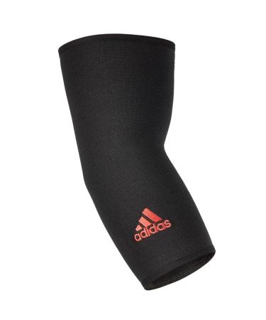 adidas Elbow Support Sleeve - Seamless and Smooth Elbow Support for Training  Competitions  and General Fitness - Ergonomic Design  Nylon Trim - Durable & Breathable Black (Large)