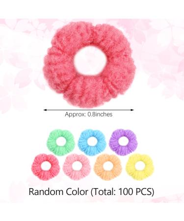 Midodo 100-Piece Multi-Colored Hair Ties for Girls - Elastic Mini Hair Bands with Tender Flowers - Perfect Ponytail Holders for Babies & Children - Buy Online on GoSupps.com
