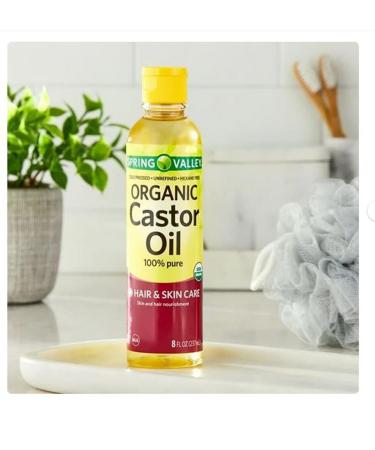 Cold-Pressed Castor Oil - Organic Unrefined & Hexane-Free - 8 fl oz for Hair & Skin | International Shipping - Buy Online on GoSupps.com
