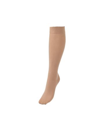 Compressana microcotton support knee socks - with a high proportion of cotton - medium support effect with approx. 14 mmHg compression (support class 2) - 1 pair - size IV - color caramel IV - 39-42 caramel
