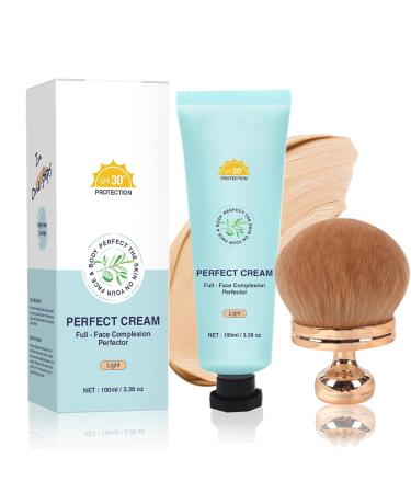 FLLUOUZH Body Coeage Perfector with SPF 30+ 12 Uurn Hydratating CC Creams Foundation And Concealer cream with Full Decking Waterproof NuitAfgitation Light