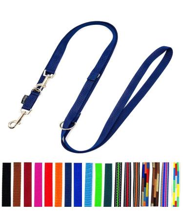 Dog leash double leash adjustable 2m / 2.40m / 2.80m / 3.50m / 5m large dogs 20mm/25mm (Marine 20mm 2.00m) Marine 20mm 2.00m