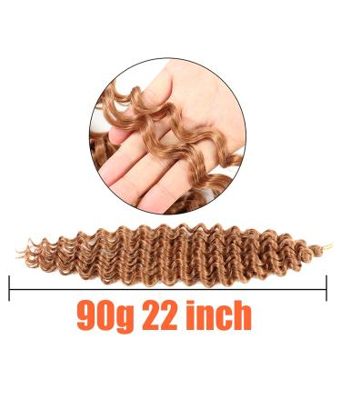 22 Inch Allgro Ocean Wave Crochet Hair 3 Packs - Deep Twist Braiding Hair Extension in 27/613# Color - Buy Online on GoSupps.com