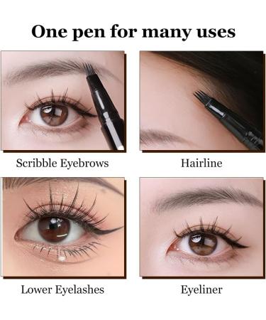 Fengyang 3Pcs Liquid Eyebrow Pencil Waterproof Eyebrow Pencil Eyebrow Makeup Semi Permanent Eyebrow Makeup Hair Effect Eyebrow Pen Waterproof Pencil - Buy Online on GoSupps.com