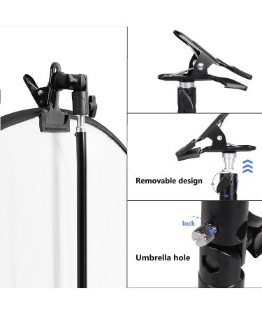 SLOW DOLPHIN Heavy Duty Metal Clamp Holder with Light Stand & Umbrella Reflector Holder (2 PCS) - Buy Online on GoSupps.com