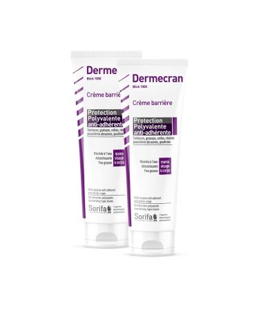 SORIFA Pack of 12 Derm cran - Barrier Cream - Anti-grease protection - Hands arms and body High tolerance - Fragrance-free - 125 ml tube.