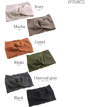 Rib Turban Hair Band Wide Cross Hair Band Casual Simple Volume Hair Accessories Black - Buy Online on GoSupps.com