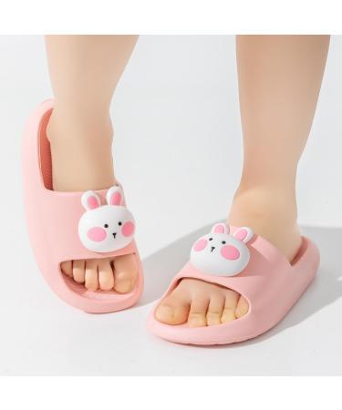 DRECAGE Kids Flip-Flops | Girls & Boys Soft Slide-Resistant Bathing Sandals - Pink Bunny Summer Slippers (EU Sizes 23-33) - Buy Online on GoSupps.com