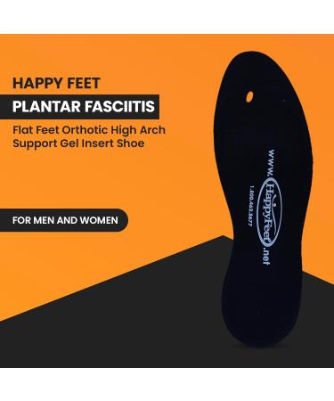 Happy Feet Insoles for Foot Pain Relief | 20% Extra Gel Arch Support | Plantar Fasciitis & Flat Feet Comfort | S (W7.5-8/M5-6.5 - Buy Online on GoSupps.com