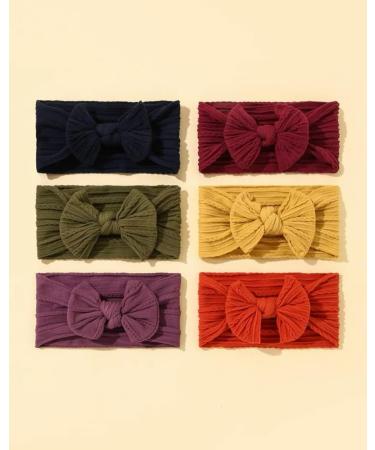 ROYAL ICON Baby Girl Headbands - Luxuriously Soft Bows for Little Princesses (Pattern 4 - Pack of 6) - Buy Online on GoSupps.com