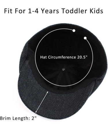 Pesaat Newsboy Caps for Toddler Boys | Vintage Tweed Driver Cap for Kids | Navy, 2-5 Y & 4-7 Y - Buy Online on GoSupps.com