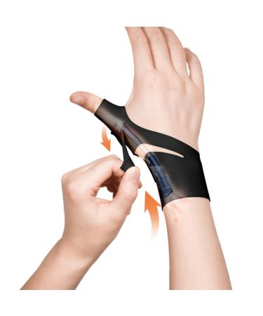 Thumb Brace Compression Sleeve 1 Pair Soft Elastic Thumb Spica Splint Glove Adjustable Carpal Tunnel Wrist Brace Support for Pain Relief Arthritis Joint Pain Tendonitis Sprains