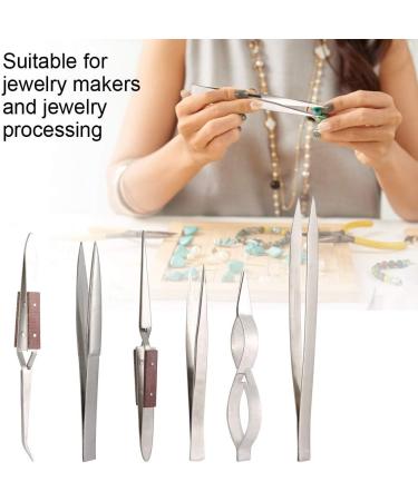 6-Piece Jewelry Tweezers Set - Self-Retardant Rust-Resistant & Wear-Resistant Tools for Jewelry Making - Buy Online on GoSupps.com