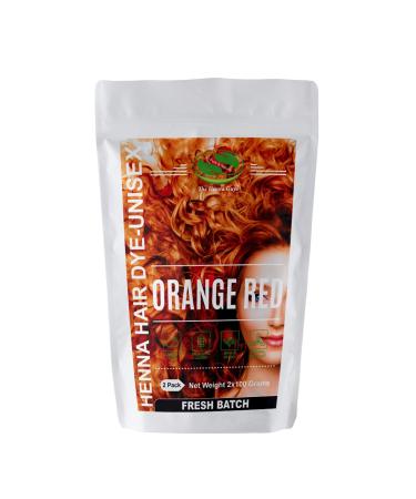 Henna Hair & Beard Dye - 100% Natural & Chemical Free - The Henna Guys (1 Pack Red/Orange) 198.45 g (Pack of 1) Red / Orange