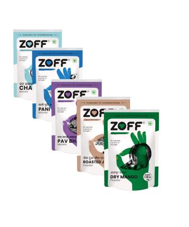 Zoff Chaat Spice Kit | A Symphony of Indian Spice Bliss | Pure & Natural Indian Spices | Net weight - 17.6Oz | Set of Chaat Panipuri Pavbhaji Masala & Dry Mango Roasted Cumin Powder for Tangy and Spicy flavors