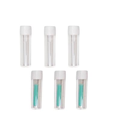 6pcs green and white Pocket silicone contact lens care case Soft Inserter Sticks with independent small bottle for easy travel and carrying when going out CW0771