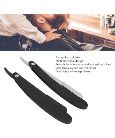 Luckdano Vintage Barber Razor Holder - Space-Saving & Portable Alloy & ABS Design for Facial Contouring (2 Pieces) - Buy Online on GoSupps.com