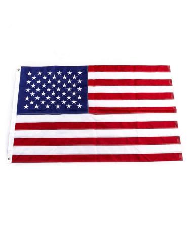 Yafeco U.S. 50 Star Sewn Boat Flag, 16 x 24 inch Yacht Boat Ensign Nautical US American Flag Fully with Sewn Stripes, Embroidered Stars and Brass Grommets 12 x 18 inch 12x 18 Inch