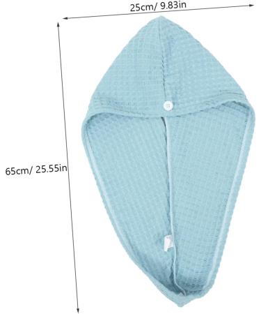 Zerodeko Quick Drying Shower Cap Towel - Absorbent Hair Drying Turban for Women - Large Blue Hair Towel (65x25cm) - Perfect for Fast Hair Drying - Buy Online on GoSupps.com