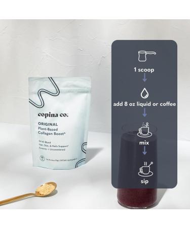 Copina Co. Original Vegan Collagen Booster Creamer Mix: Plant Based Collagen Support Smoothie Drink Vegan Creamy Blend | Original Flavor | 3 Bags - 25 Servings per Bag - Buy Online on GoSupps.com