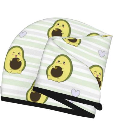 Hair Towel Wrap for Quick Drying | Avocado Hair Turban with Button - Ultra-Absorbent Head Towel - Buy Online on GoSupps.com